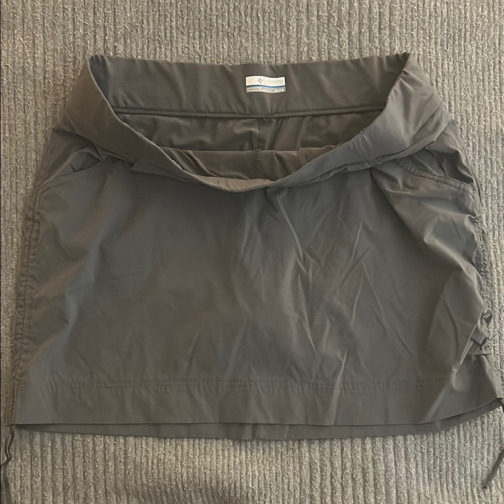 Columbia Charcoal Skirt with Folded Waistband
